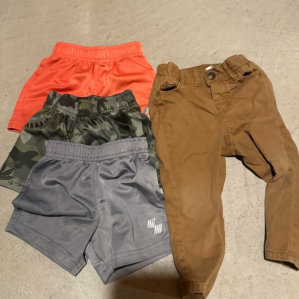 9-12 month boy shorts and pants bundle